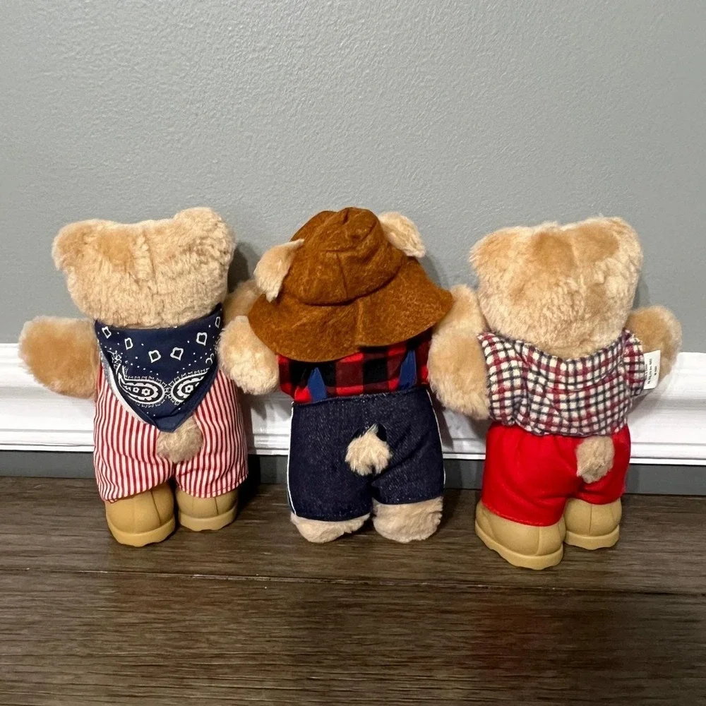 Vintage 1986 Furskins Wendy's Teddy Bears Stuffed Animal Toy Bundle 7